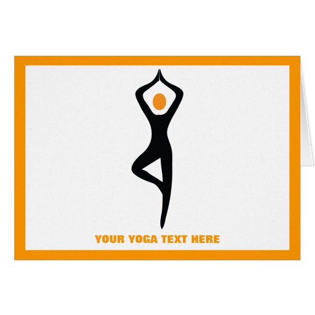 Yoga Pose schwarz, orange (Vorderseite (Horizontal))