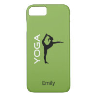 Yoga Pose Silhouette auf Green Personalisiert
