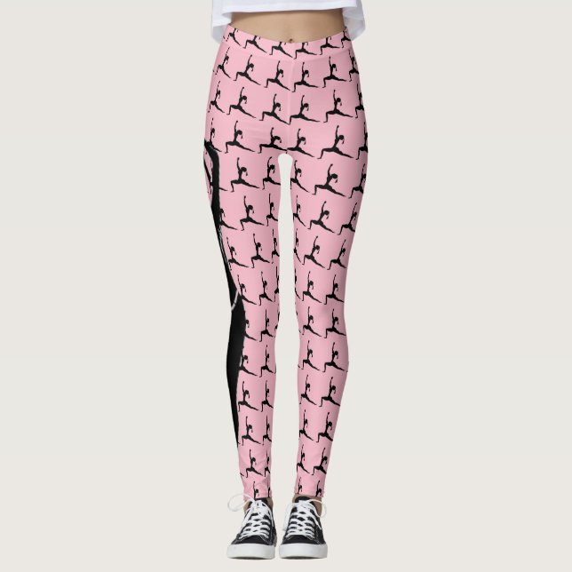 Yoga Pose Silhouette Leggings (Vorderseite)