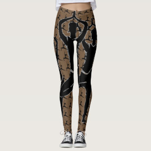 Yoga Pose Silhouette Leggings