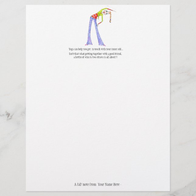 Yoga Pose Stationery (Vorderseite)