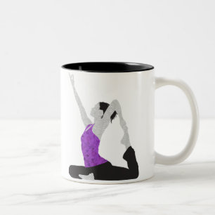 Yoga-Pose-Tasse Zweifarbige Tasse
