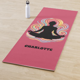 Yoga-Pose-Wirbel Rosa Yogamatte