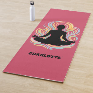 Yoga-Pose-Wirbel Rosa Yogamatte