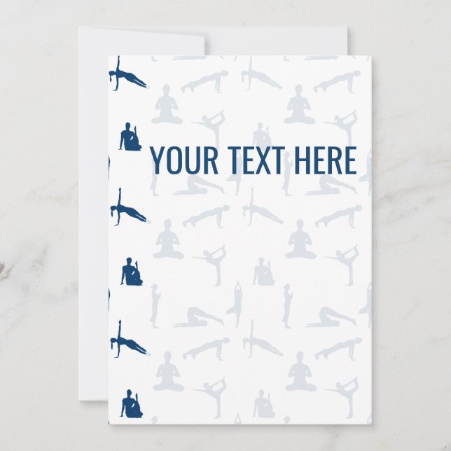 Yoga Posen Ankündigung von Asanas (Vorderseite)