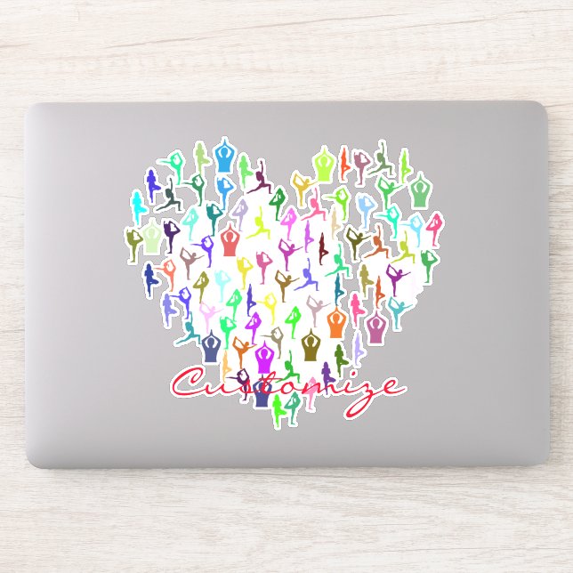 Yoga-Posen Herz Thunder_Cove Aufkleber (Computer)