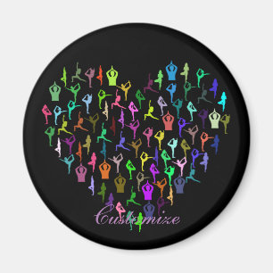 Yoga-Posen Herz Thunder_Cove Magnet