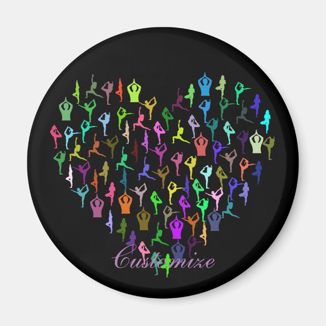 Yoga-Posen Herz Thunder_Cove Magnet (Vorne)
