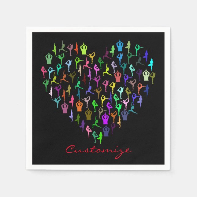 Yoga-Posen Herz Thunder_Cove Serviette (Vorderseite)