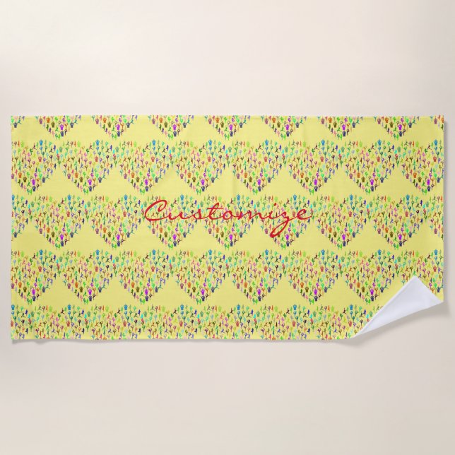 Yoga-Posen Herz Thunder_Cove Strandtuch (Vorderseite)