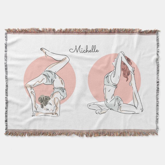 Yoga-Posen individuelle Name werfen Decke (Vorderseite)