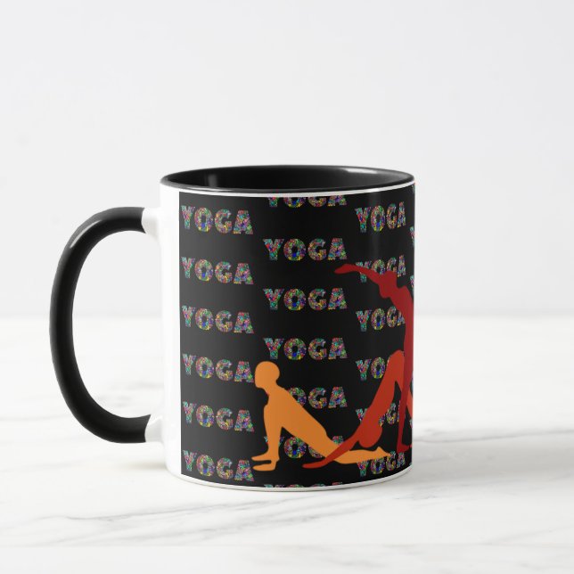 Yoga Posen Keramik Geschenk Kaffee Tee Cup Tasse (Links)