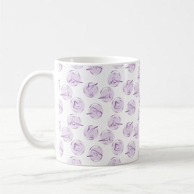 Yoga-Posen-Muster Kaffeetasse (Links)