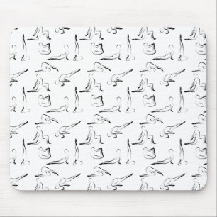 Yoga-Posen-Muster Mousepad