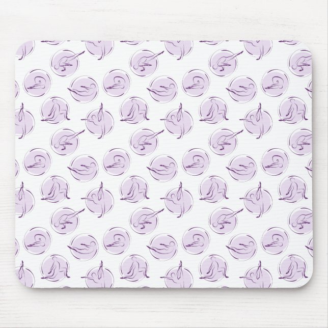 Yoga-Posen-Muster Mousepad (Vorne)