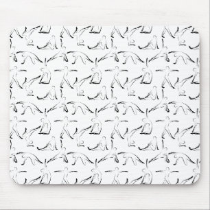 Yoga-Posen-Muster Mousepad