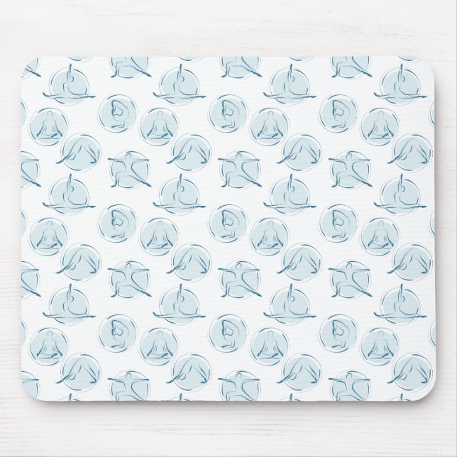 Yoga-Posen-Muster Mousepad (Vorne)