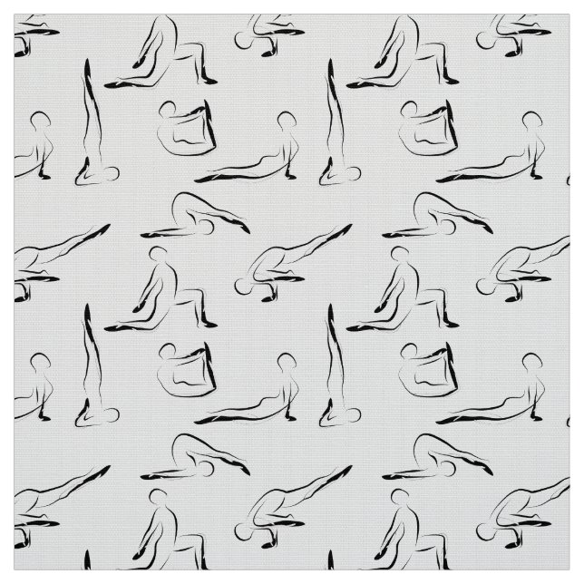 Yoga-Posen-Muster Stoff (Muster)