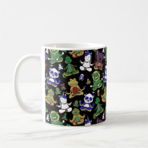 Yoga-Posen-Muster Yoga-Nahtlose Muster 45 Kaffeetasse
