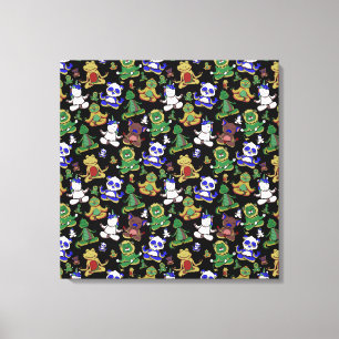 Yoga-Posen-Muster   Yoga-Nahtlose Muster 45 Leinwanddruck