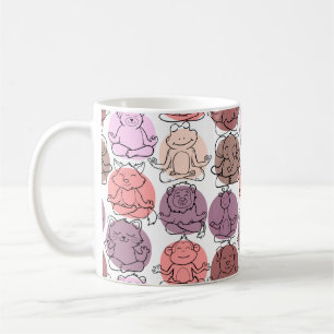 Yoga-Posen-Muster   Yoga-nahtloses Muster 31 Kaffeetasse