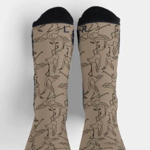Yoga-Posen-Muster   Yoga-nahtloses Muster 35 Thro Socken
