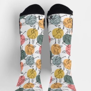 Yoga-Posen-Muster Yoga-nahtloses Muster 37-Band Socken