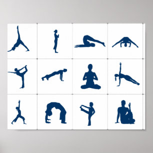 Yoga-Posen-Plakat Poster
