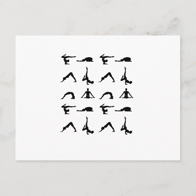 Yoga-Posen Postkarte (Vorderseite)