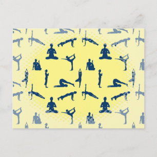 Yoga-Posen Postkarte