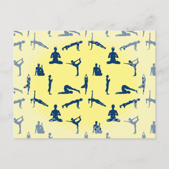 Yoga-Posen Postkarte (Vorderseite)