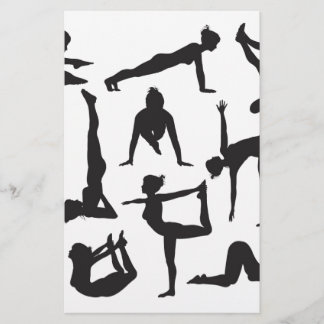 Yoga-Posen-Silhouetten