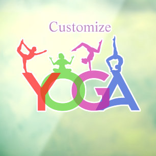 Yoga Posen Silhouetten Thunder_Cove Fensteraufkleber