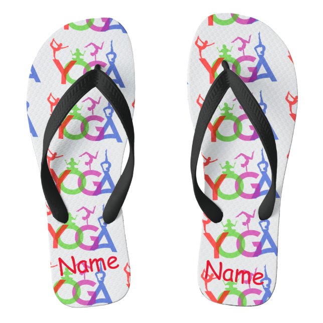 Yoga Posen Silhouetten Thunder_Cove Flip Flops (Fußbett)