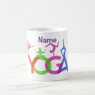 Yoga Posen Silhouetten Thunder_Cove Kaffeetasse
