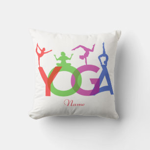 Yoga Posen Silhouetten Thunder_Cove Kissen