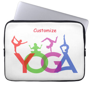 Yoga Posen Silhouetten Thunder_Cove Laptopschutzhülle
