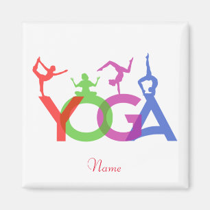 Yoga Posen Silhouetten Thunder_Cove Magnet