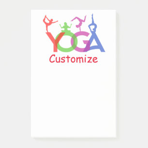 Yoga Posen Silhouetten Thunder_Cove Post-it Klebezettel
