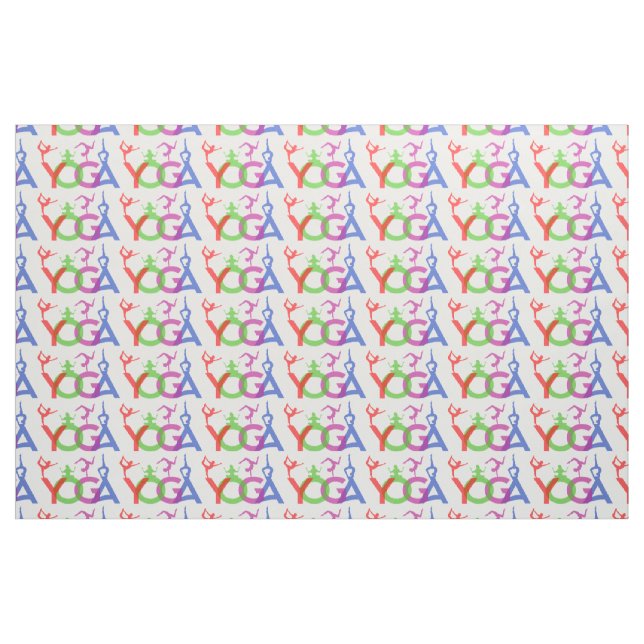 Yoga Posen Silhouetten Thunder_Cove Stoff (Fat Quarter (45,7 x 55,9 cm))