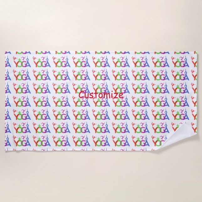 Yoga Posen Silhouetten Thunder_Cove Strandtuch (Vorderseite)