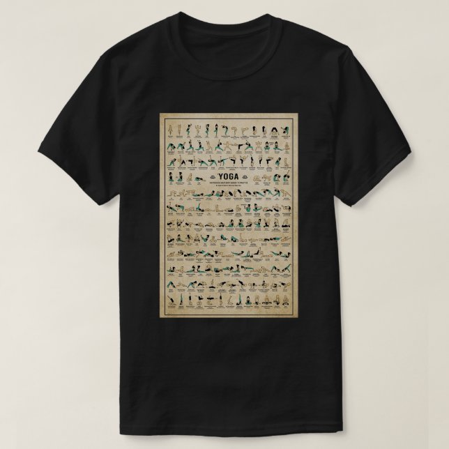Yoga-Posen T-Shirt (Design vorne)