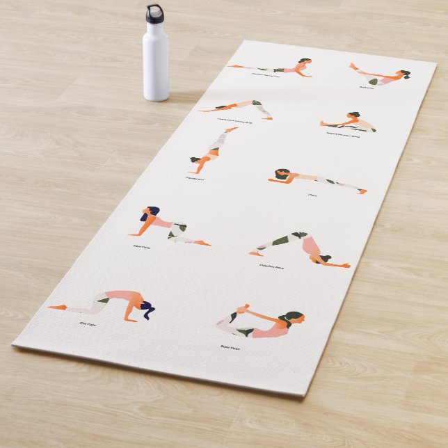 Yoga-Posen Themed Yoga Mat Yogamatte (Beispiel)