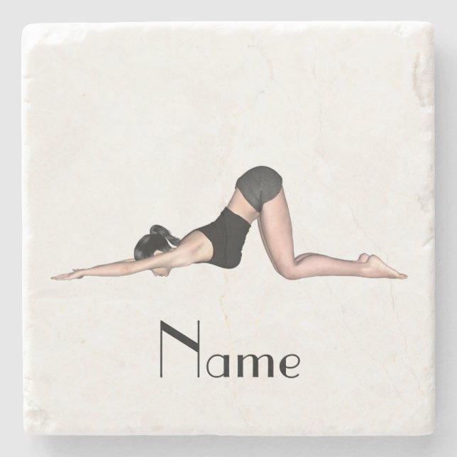 Yoga Posen Thunder_Cove Steinuntersetzer (Vorderseite)