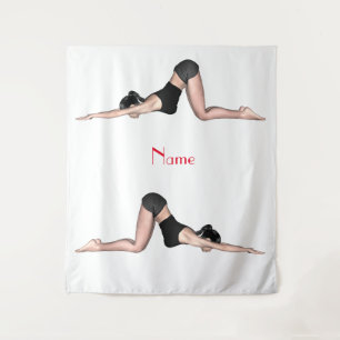 Yoga Posen Thunder_Cove Wandteppich