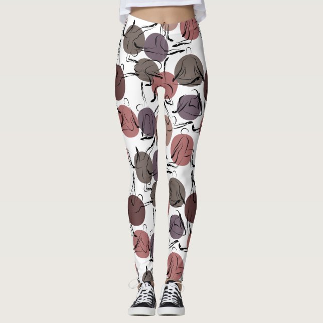 Yoga poses pattern | Yoga seamless pattern 22 Leggings (Vorderseite)