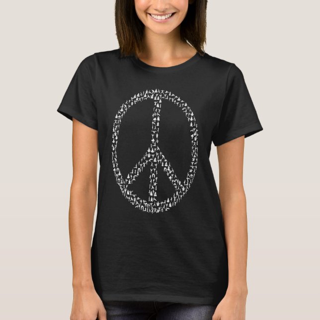 Yoga Poses Positions Peace Sign Workout Fitness Ex T-Shirt (Vorderseite)