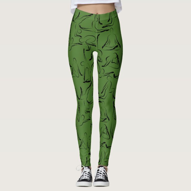 Yoga-Poses Yoga seamless pattern 10 Leggings (Vorderseite)
