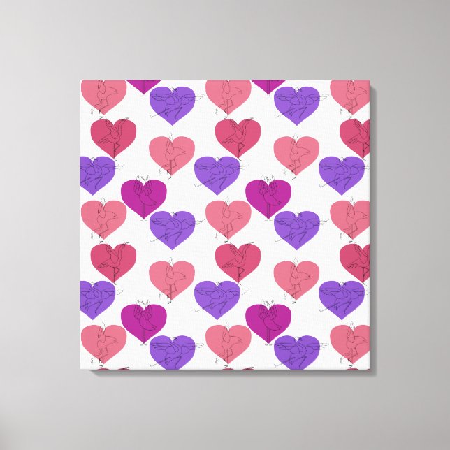 Yoga-Poses Yoga seamless pattern 1 Leinwanddruck (Vorderseite)