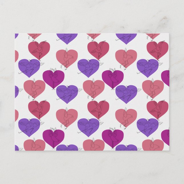 Yoga-Poses Yoga seamless pattern 1 Postkarte (Vorderseite)